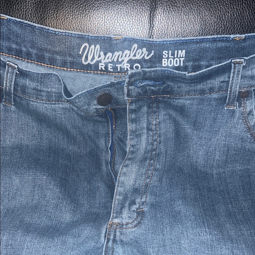 Wrangler Men's Retro Slim Bootcut Denim Jeans 40x34 - Picture 2 of 4